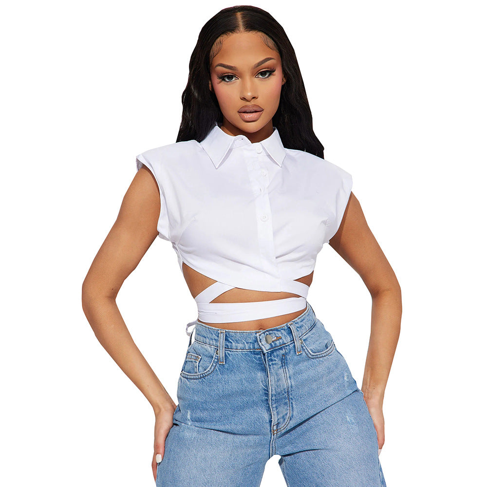 New Lace-up Trendy Shirt Top For Women - Beuti-Ful