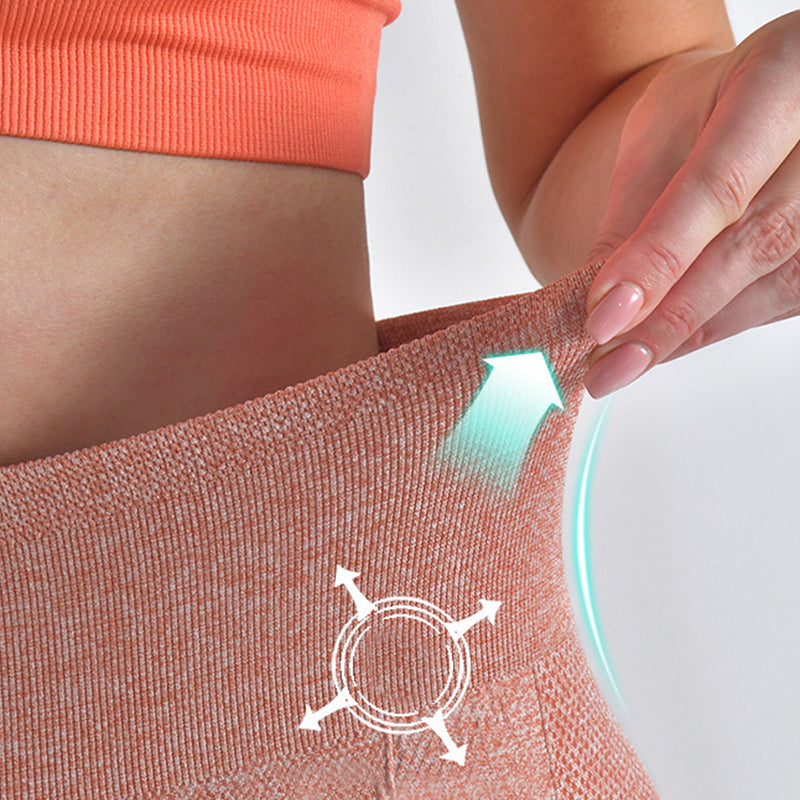 Striped Yoga Shorts High Waist Hip-lifting Tight Pants For Women Running Fitness Sports Leggings - Beuti-Ful