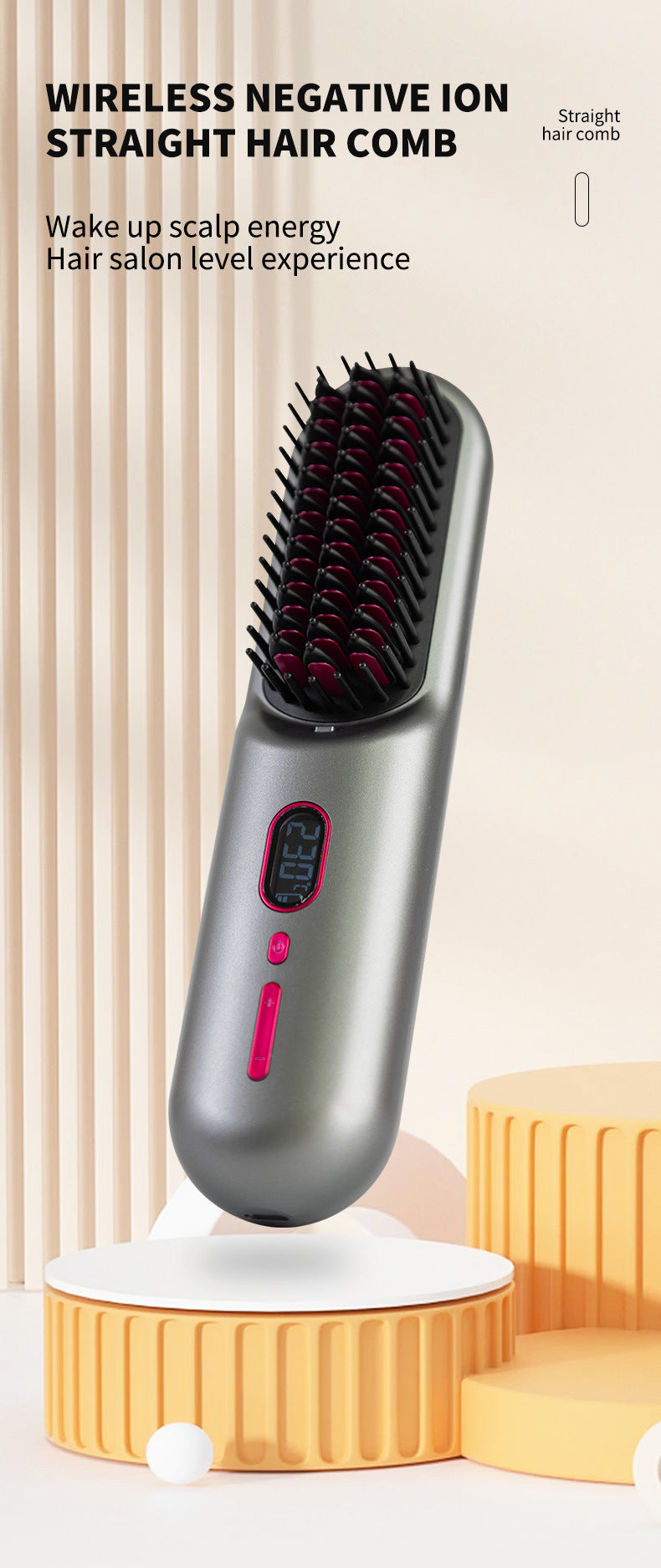 Gerader Kamm Anion Haarglätter Dual-Use Elektrischer Lockenwickler Innenschnalle Lazy Hair Curler