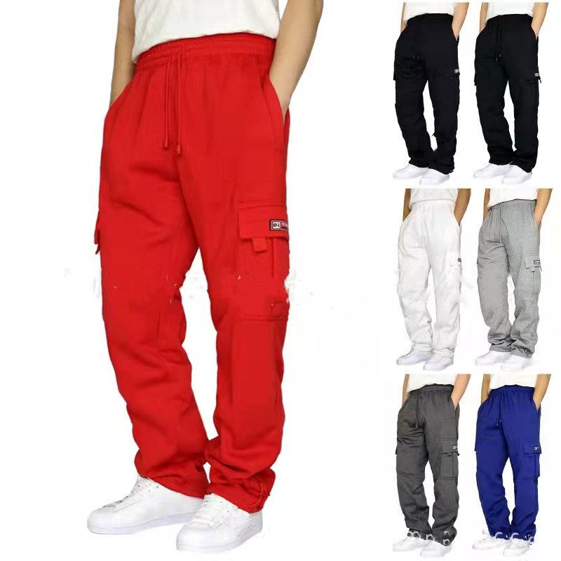 Men Pants Sweatpants Stretch Elastic Waist Jogger Sports Pants Drawstring Trousers Fashion Mens Clothing - Beuti-Ful