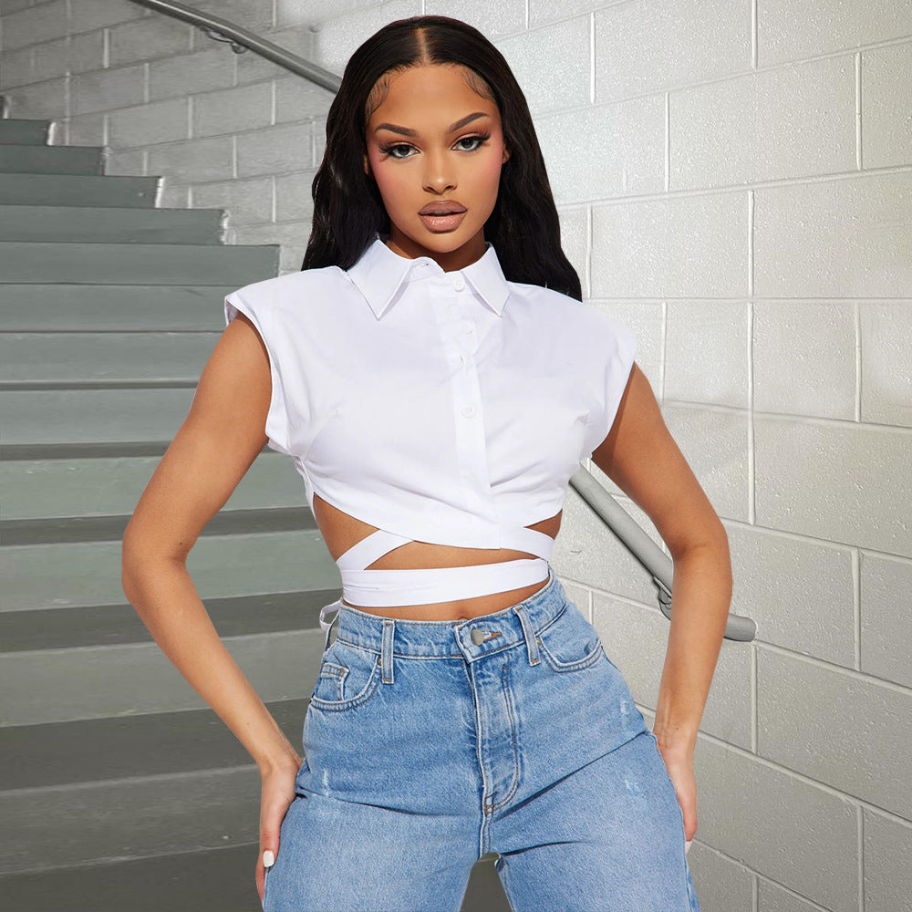 New Lace-up Trendy Shirt Top For Women - Beuti-Ful