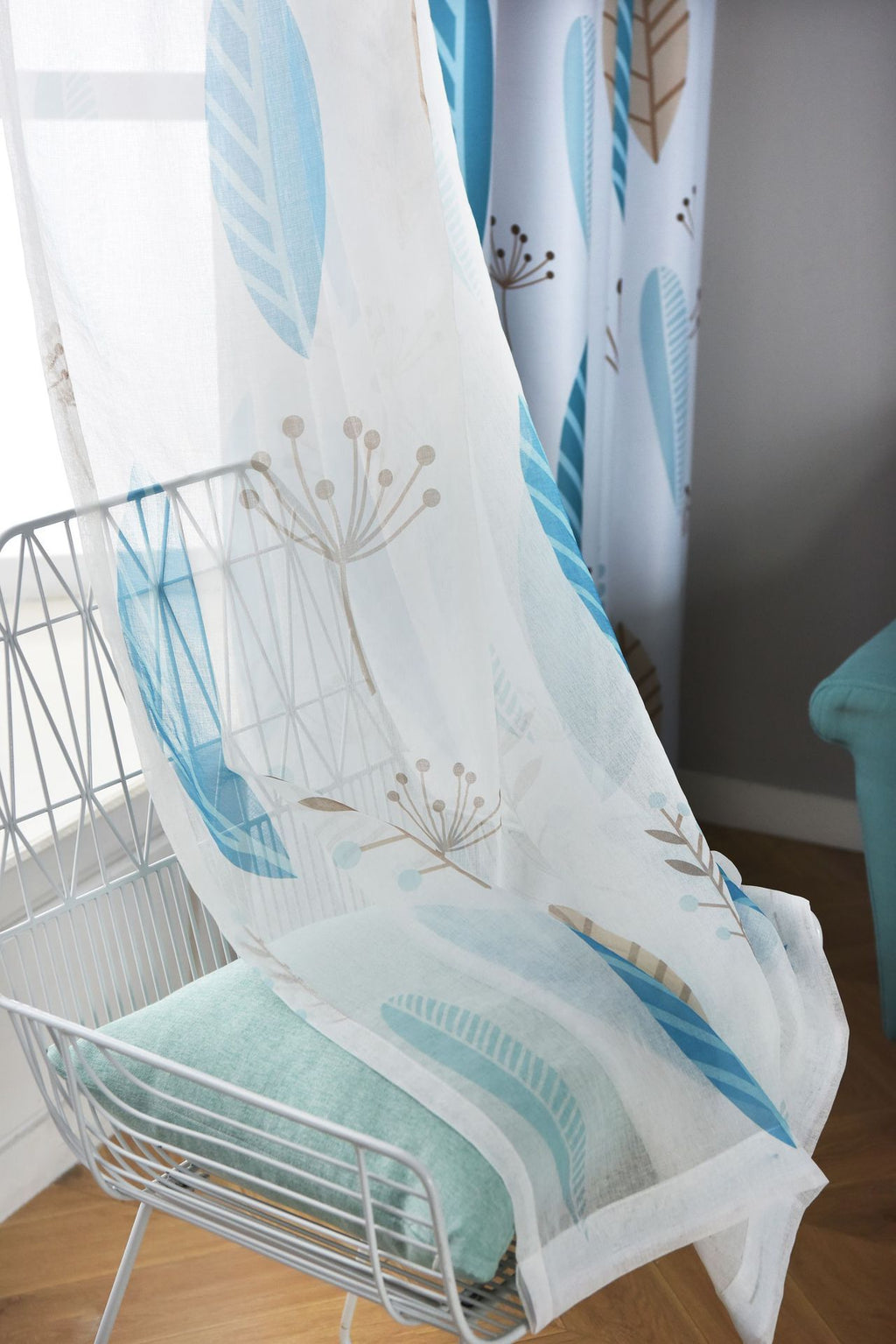 Nordic Style Nordic Leaf Curtain Shading Bedroom Living Room Shading Curtains - Beuti-Ful