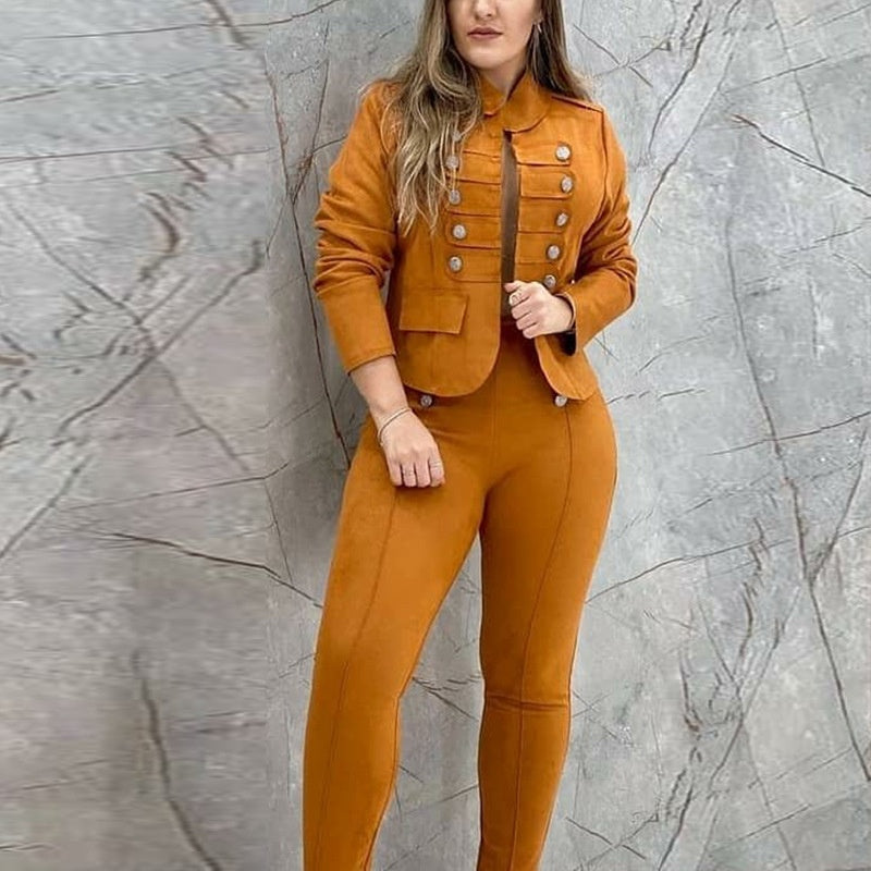 Women's Fashion Double Breasted Commuter Suit - Beuti-Ful