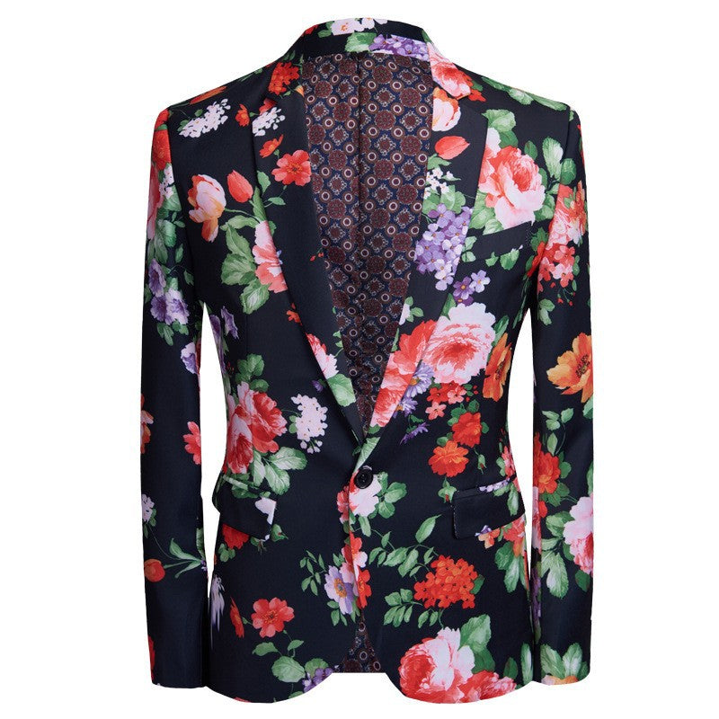 Fashion Fashion Printing Coat Single Row One Button Suit - Beuti-Ful