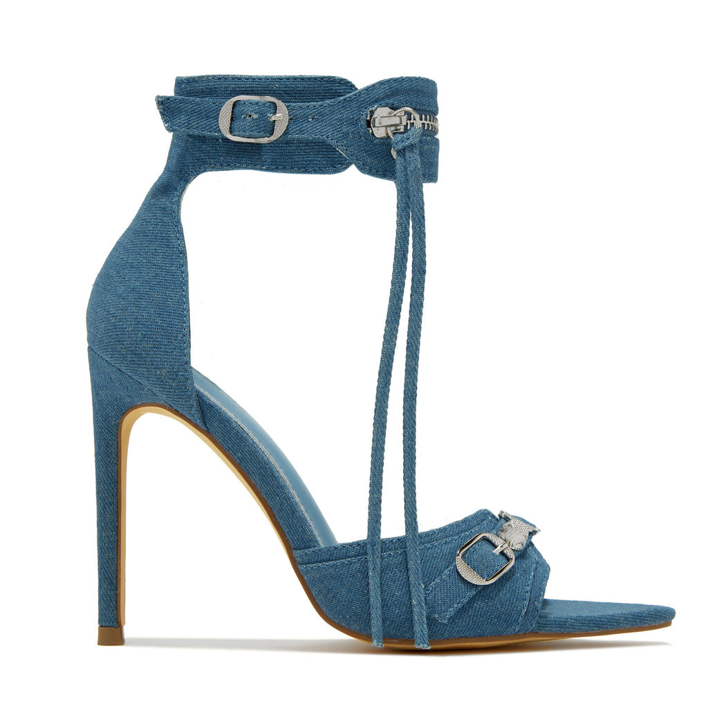 New High Heel Sandals Stiletto Heel Rivet Belt Buckle Pendant - Beuti-Ful