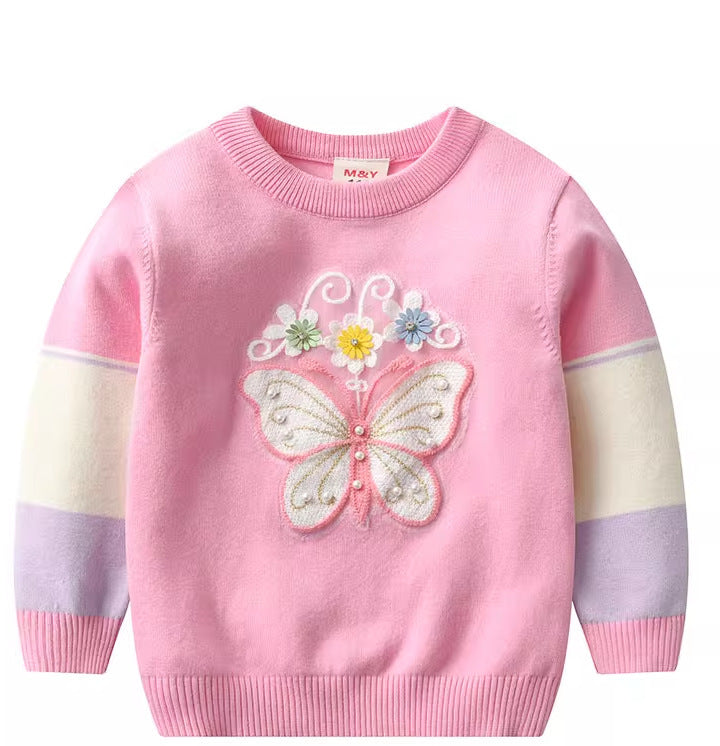 Girl's Sweater Children's Cotton Base Shirt