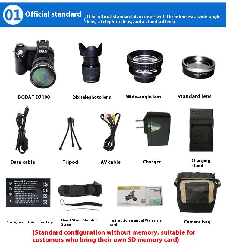 Telephoto Digital Camera D7100 Automatic Focus FHD HD Camera 33 Million - Beuti-Ful