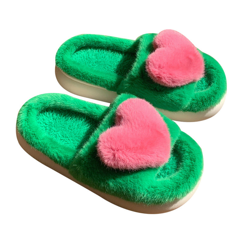 Personality Cute Plush Cotton Slippers Women Fashion Home - Beuti-Ful