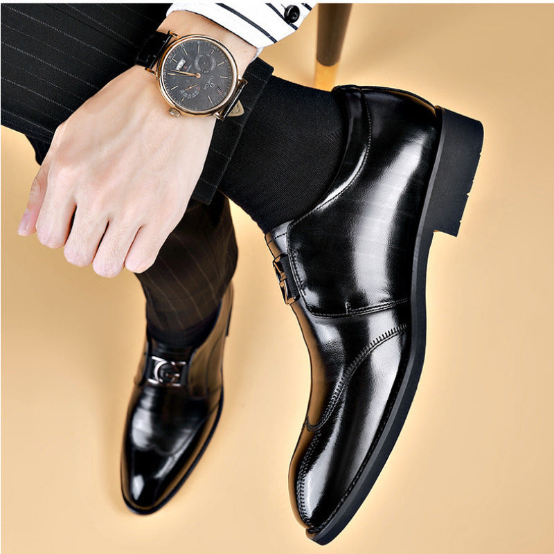 Mens Fashionable And Versatile Casual Business Leather Shoes - Beuti-Ful