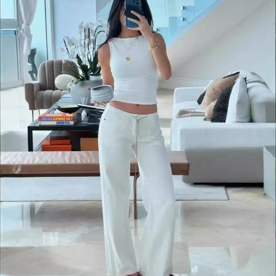 Low Waist Wide Leg Women's Jeans Fashion Loose - Beuti-Ful