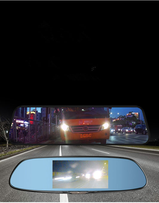 New Touch 10-inch Full-screen Driving Recorder Voice-activated Full-screen Streaming Dual-lens Non-light Night Vision DVR - Beuti-Ful