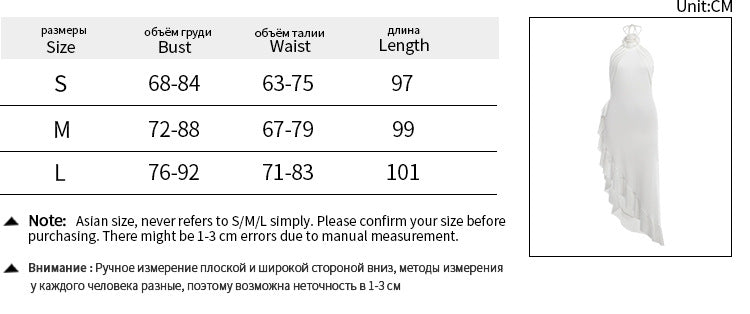 Slim-fit Three-dimensional Flower Halter Split Dress Women - Beuti-Ful