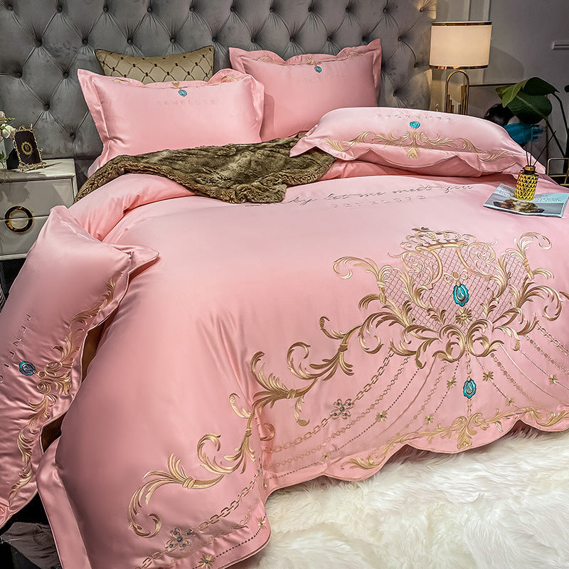 Ice Silk Quilt Sets Bed Sheets Bedding Four-piece Set - Beuti-Ful