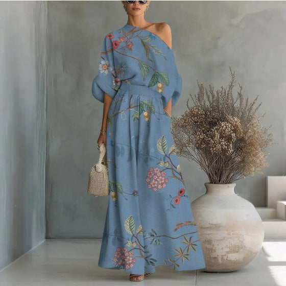 Off-Shoulder Top And Pants Two-Piece Set - Beuti-Ful