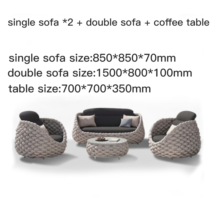 Outdoor Patio Lounge Sofa Coffee Table Set - Beuti-Ful