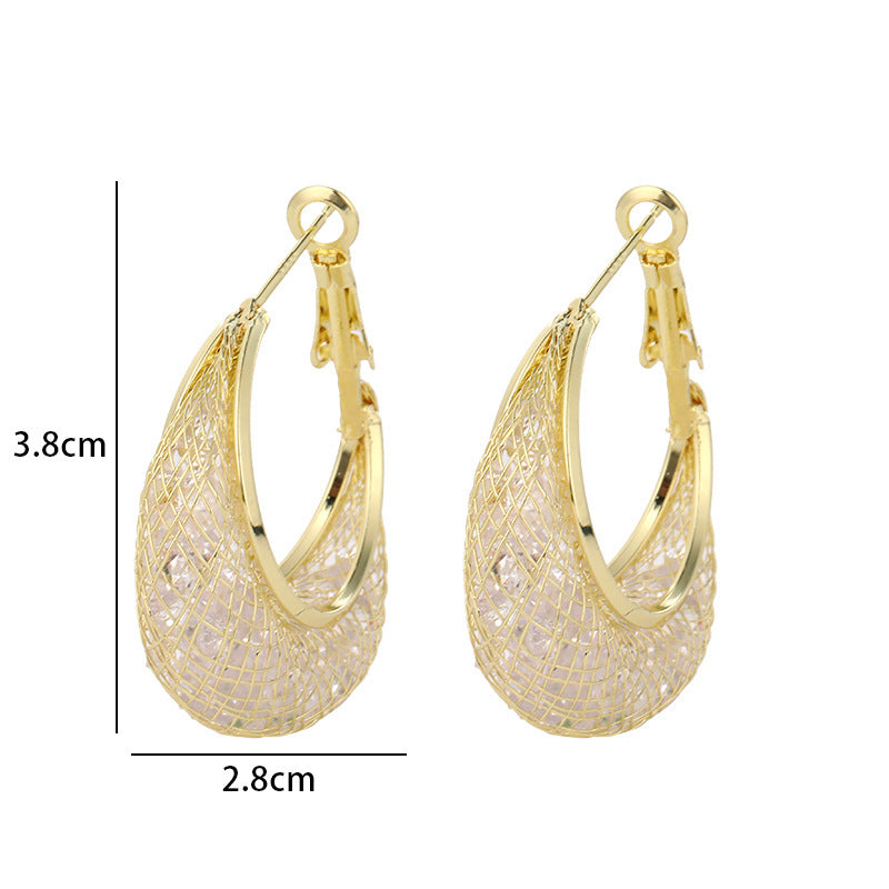 Women's Light Luxury Minority Advanced Design Zircon Earrings