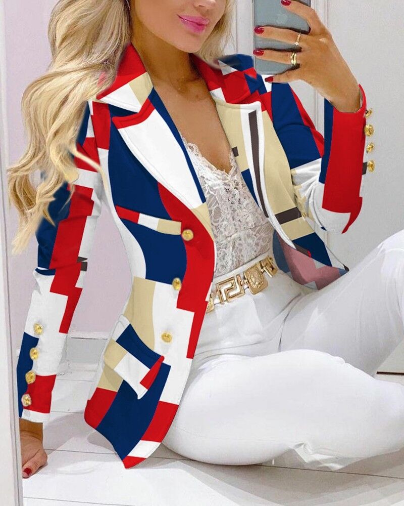 Casual Fashion Set Women's Suit Pink Suit Yellow Brown Striped Dotted Chain - Beuti-Ful