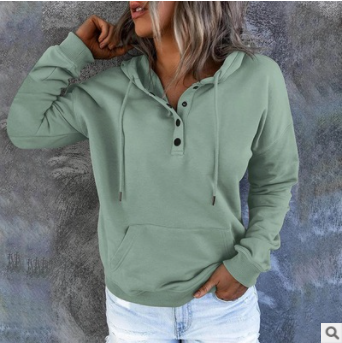 Women's Long-sleeved Hooded Front Eyelet Sweater - Beuti-Ful