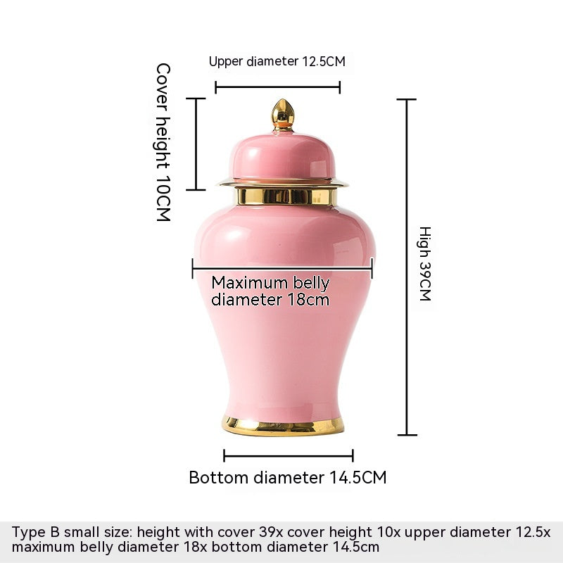 Ceramic Golden General Vase Flower Insert - Beuti-Ful