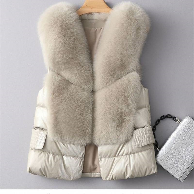 Wool-like Vest Waistcoat Short Down Jacket - Beuti-Ful