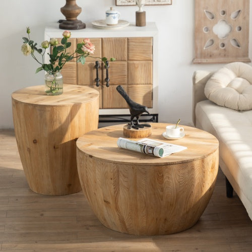 Vintage Style Bucket Shaped Coffee Table Set For Office, Dining Room And Living Room - Beuti-Ful